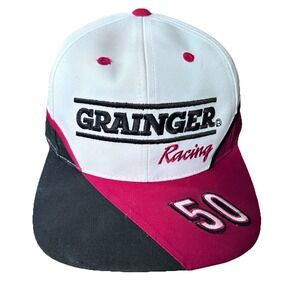 Grainger Racing Greg Biffle #50 CFS White w/ Red Hat Cap Adjustable Snapback